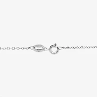 Diamonart Womens White Cubic Zirconia Sterling Silver Butterfly 18 Inch Pendant Necklace