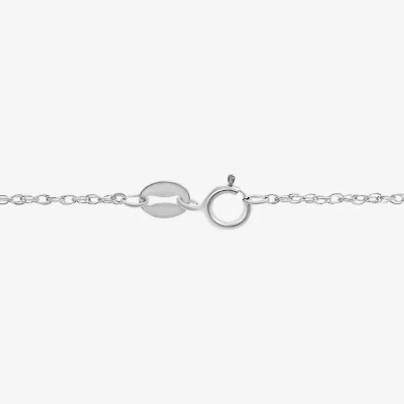 Diamonart Womens Cubic Zirconia Sterling Silver Heart 18 Inch Pendant Necklace