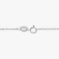 Diamonart Womens Cubic Zirconia Sterling Silver Heart 18 Inch Pendant Necklace
