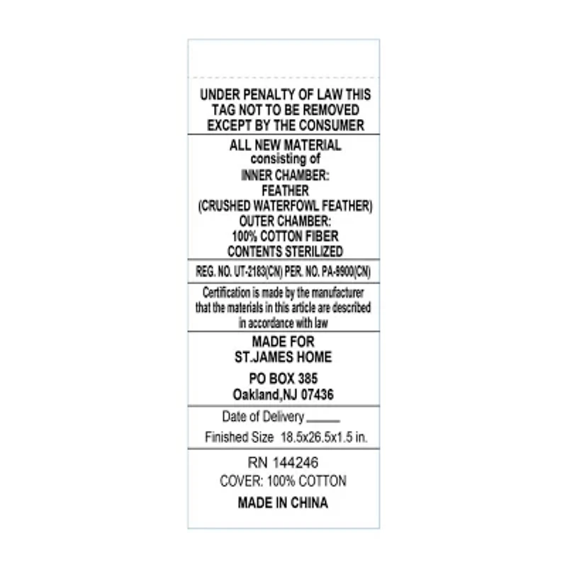 St. James Home Feather And Loom Cotton Quilted Nano Pillow