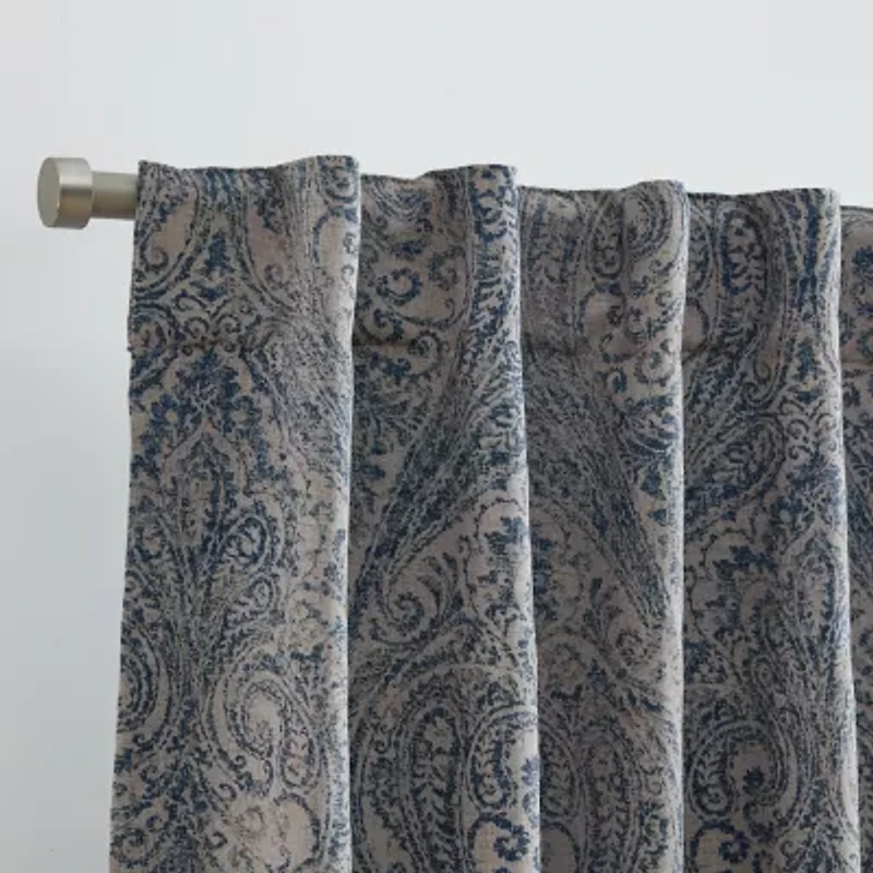 Elrene Home Fashions Vittoria Rod Pocket Back Tab Energy Saving Blackout Single Curtain Panel