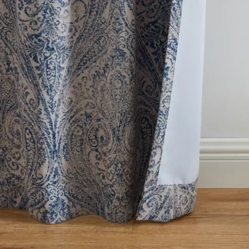 Elrene Home Fashions Vittoria Rod Pocket Back Tab Energy Saving Blackout Single Curtain Panel