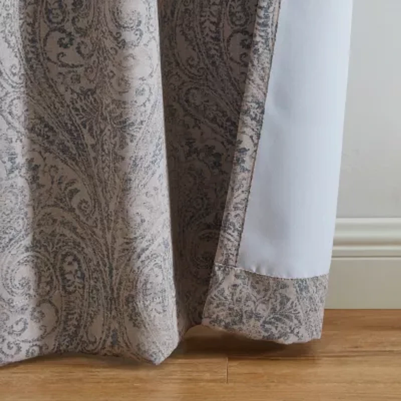 Elrene Home Fashions Vittoria Rod Pocket Back Tab Energy Saving Blackout Single Curtain Panel