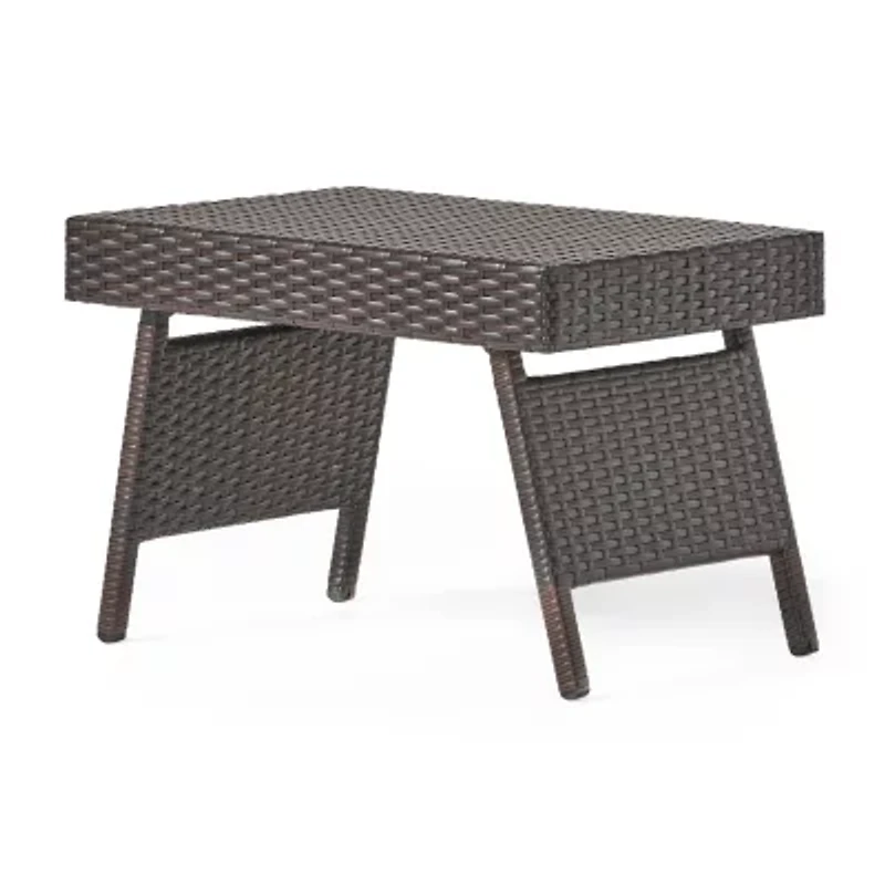 Salem Folding Rattan Side Table
