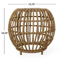 Ottawa Weather Resistant Rattan Side Table