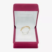 Sparkle Allure Rope & Polished Womens 5MM 14K Gold Over Brass Pure Silver Crossover Band