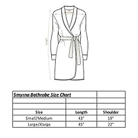 Linum Home Textiles Smyrna Hotel Luxery Unisex Adult Terry Cloth Long Sleeve Knee Length Robe