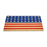 Northlight Stars And Stripes Coir Outdoor Star Indoor Rectangular Doormat