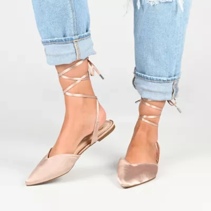 Journee Collection Theia Womens Pointed Ballet Flats
