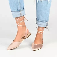 Journee Collection Theia Womens Pointed Ballet Flats