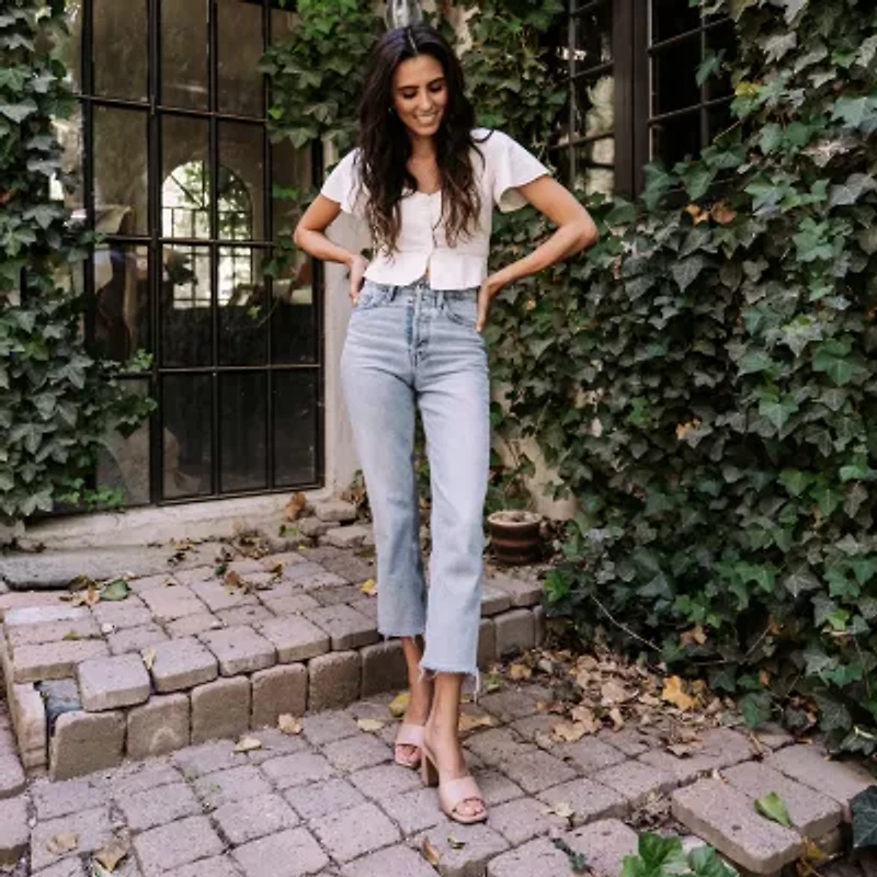 Journee Collection Alisia Womens Round Open Toe Block Heel Pumps