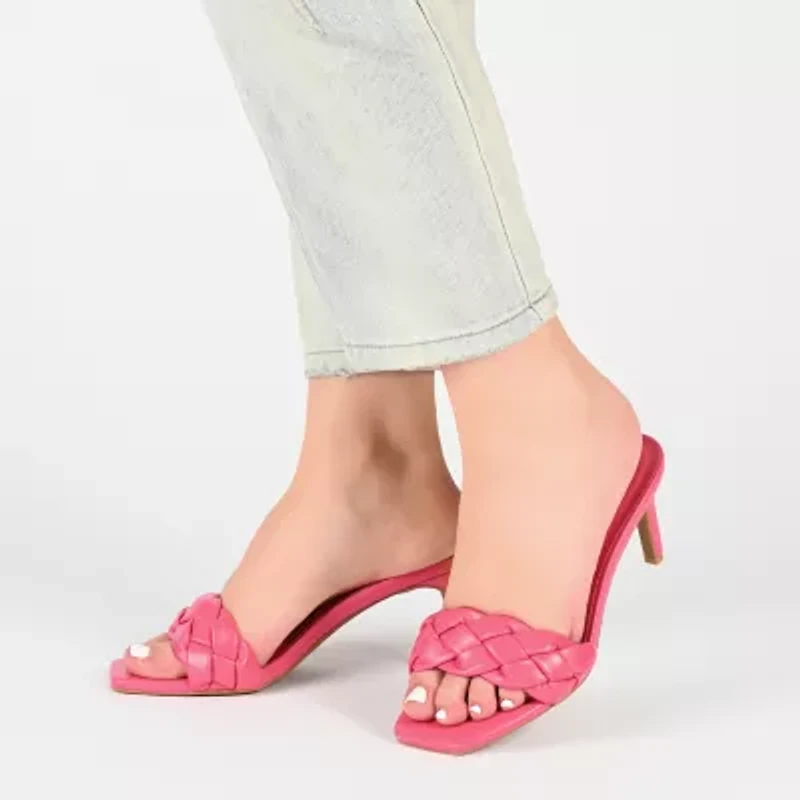 Journee Collection Hattie Womens Open Toe Stiletto Heel Pumps