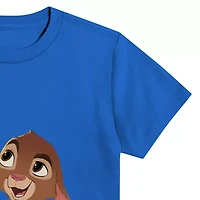 Disney Collection Little & Big Kid Boys Crew Neck Short Sleeve Regular Fit Wish Graphic T-Shirt