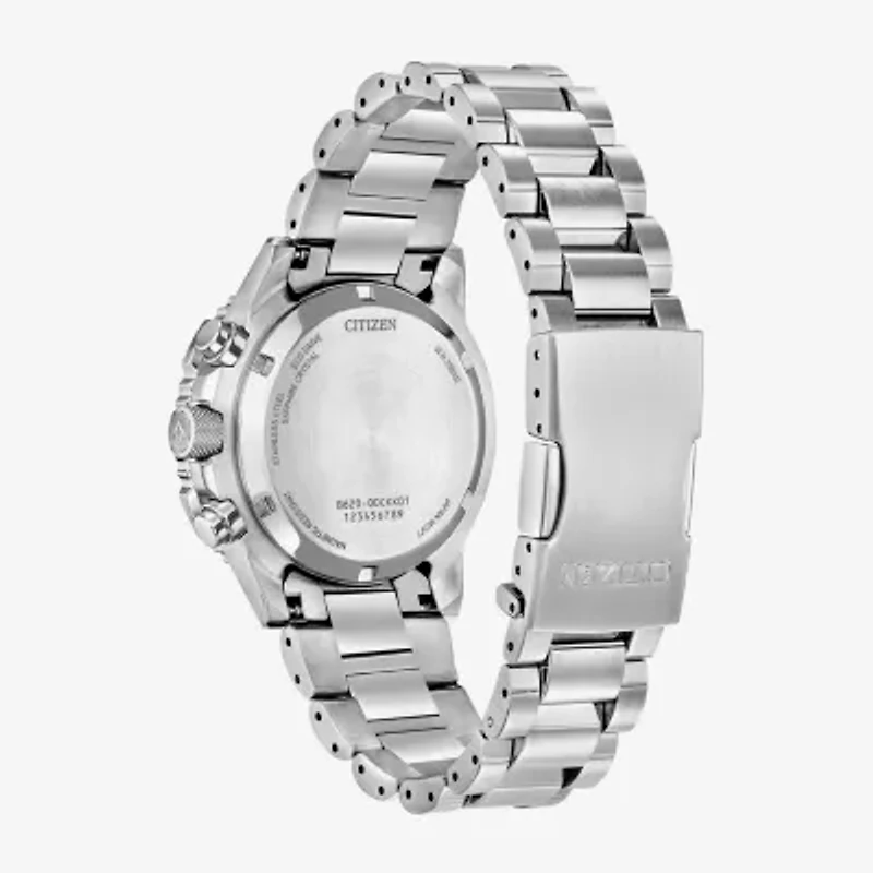Citizen Mens Chronograph Silver Tone Stainless Steel Bracelet Watch Ca4660-61a