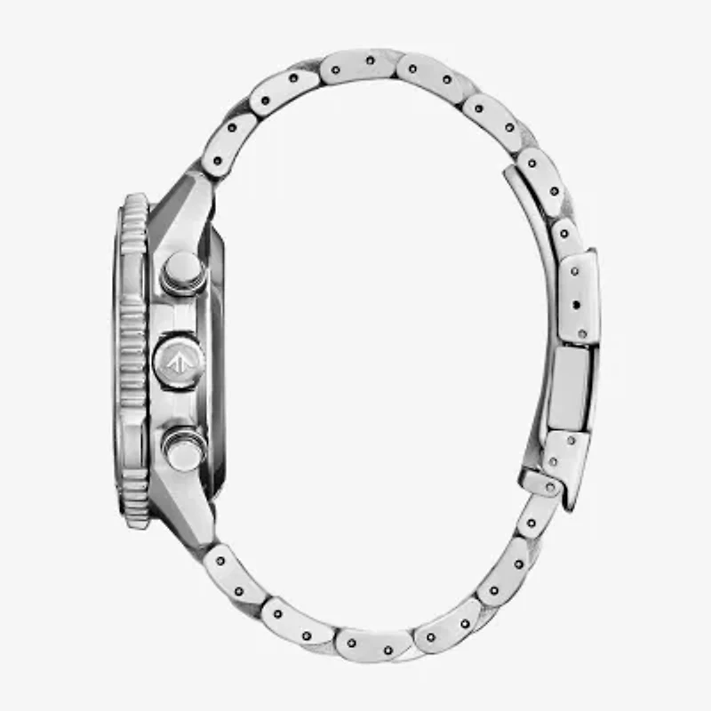 Citizen Mens Chronograph Silver Tone Stainless Steel Bracelet Watch Ca4660-61a