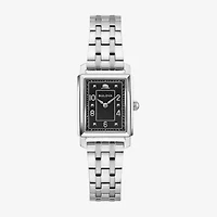 Bulova Frank Sinatra Womens Diamond Accent Silver Tone Stainless Steel Bracelet Watch 96l341