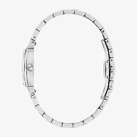 Bulova Frank Sinatra Womens Diamond Accent Silver Tone Stainless Steel Bracelet Watch 96l341