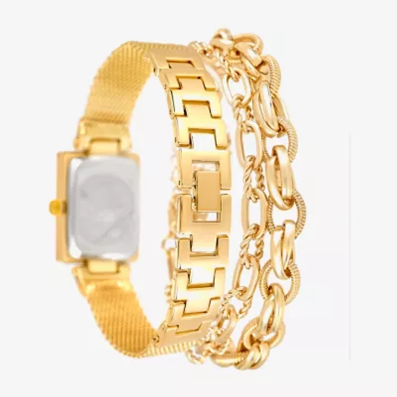 Womens Gold Tone Bracelet Watch A1955g-22-A27