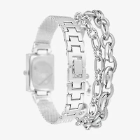 Womens Silver Tone Bracelet Watch A1955s-22-B28
