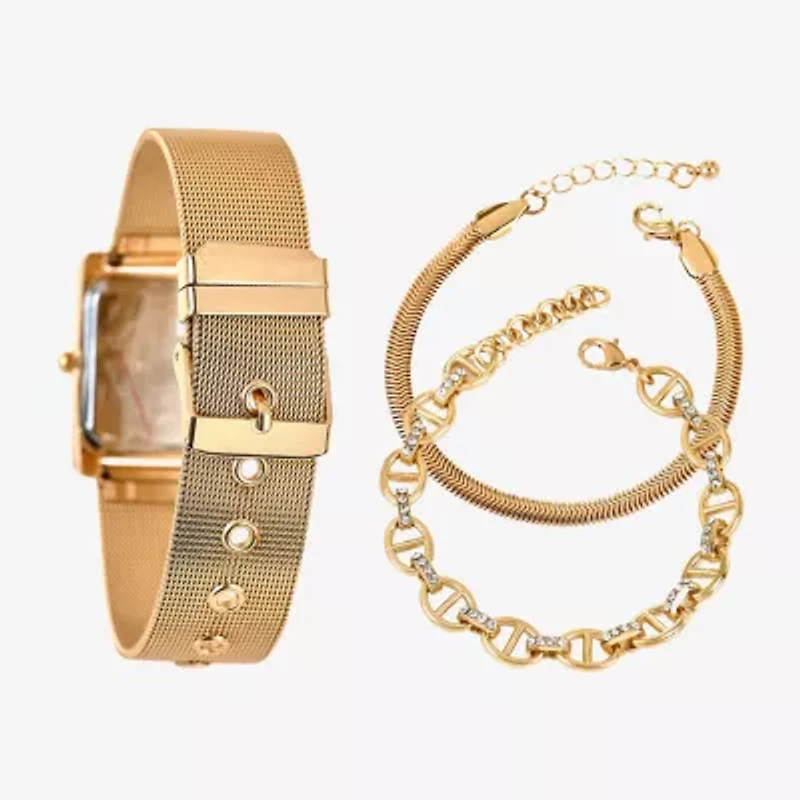Womens Gold Tone Bracelet Watch A1973g-22-H27