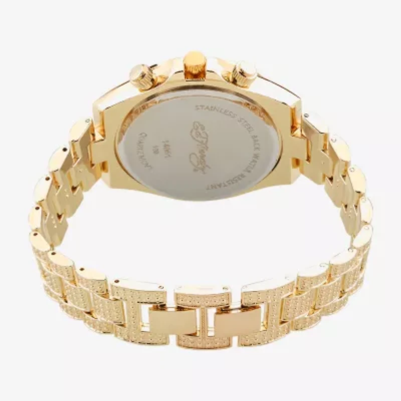 Ed Hardy Womens Gold Tone Bracelet Watch 14951g-42-G27