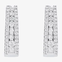 Sparkle Allure Womens Cubic Zirconia 19mm Hoop Earrings