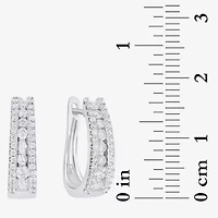 Sparkle Allure Womens Cubic Zirconia 19mm Hoop Earrings