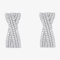 Sparkle Allure Womens Cubic Zirconia 20mm Hoop Earrings