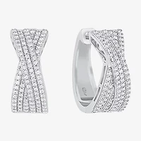 Sparkle Allure Womens Cubic Zirconia 20mm Hoop Earrings