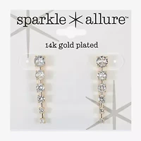 Sparkle Allure Womens Cubic Zirconia 14K Gold Over Brass Round Drop Earrings