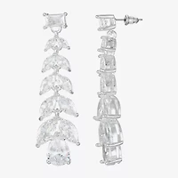Sparkle Allure Womens Cubic Zirconia Pure Silver Over Brass Pear Marquise Drop Earrings