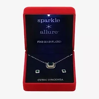 Sparkle Allure Light Up Box Womens Green Cubic Zirconia 14K Gold Over Brass 2-pc. Jewelry Set