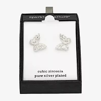 Sparkle Allure Cubic Zirconia 22.2mm Butterfly Stud Earrings