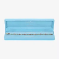 Sparkle Allure Womens Red Cubic Zirconia 14K Gold Over Brass Marquise 7.5 Inch Tennis Bracelet