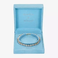 Sparkle Allure Coil Womens Cubic Zirconia 14K Gold Over Brass Wrap Bracelet