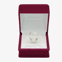 Sparkle Allure Womens Crystal Pure Silver Over Brass Eternity Ring Set