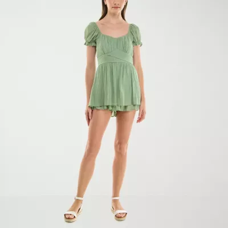 Trixxi Womens Short Sleeve Juniors Romper
