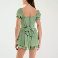 Trixxi Womens Short Sleeve Juniors Romper