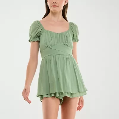 Trixxi Womens Short Sleeve Juniors Romper