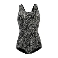 Dolfin Womens Easy-on + Easy-off Striped One Piece Swimsuit