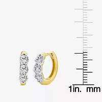 (Si2/ H) Womens 1 CT. T.W. Lab Grown White Diamond 10K Gold 14mm Hoop Earrings