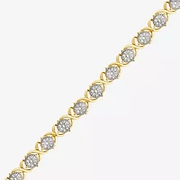 (F,Si2) Womens 4 CT. T.W. Lab Grown White Diamond 10K Gold 7.25 Inch Tennis Bracelet
