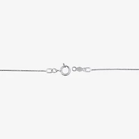 (G Womens 1/2 CT. T.W. Lab Grown White Diamond 10K White Gold Cross 18 Inch Pendant Necklace