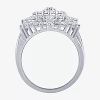 (G/ Si2) Womens 4 CT. T.W. Lab Grown White Diamond 10K Gold Marquise Cocktail Ring