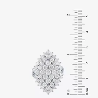 (G/ Si2) Womens 4 CT. T.W. Lab Grown White Diamond 10K Gold Marquise Cocktail Ring