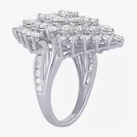 (G/ Si2) Womens 4 CT. T.W. Lab Grown White Diamond 10K Gold Marquise Cocktail Ring