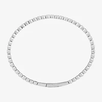 (F, Si2) Womens 3 CT. T.W. Lab Grown White Diamond 10K White Gold Bangle Bracelet