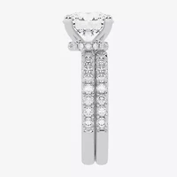 Signature By Modern Bride (G / Vs2-Si1) Womens 6 CT. T.W. Lab Grown White Diamond 14K Gold Round Side Stone Bridal Set