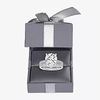 Signature By Modern Bride (G / Vs2-Si1) Womens 6 CT. T.W. Lab Grown White Diamond 14K Gold Round Side Stone Bridal Set