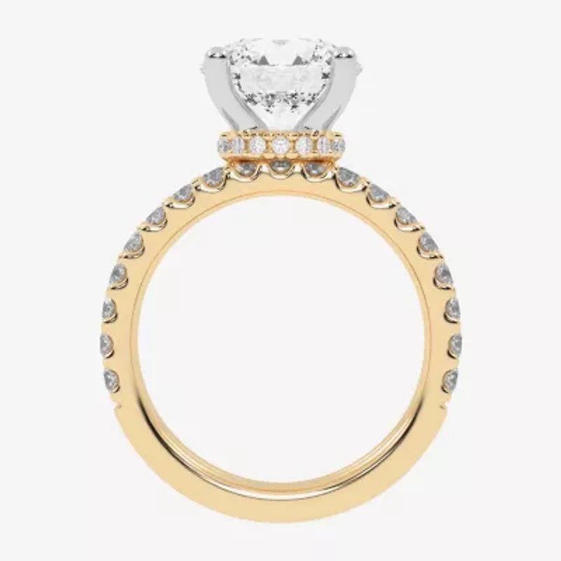 Signature By Modern Bride (G / Vs2-Si1) Womens 6 CT. T.W. Lab Grown White Diamond 14K Gold Round Side Stone Bridal Set